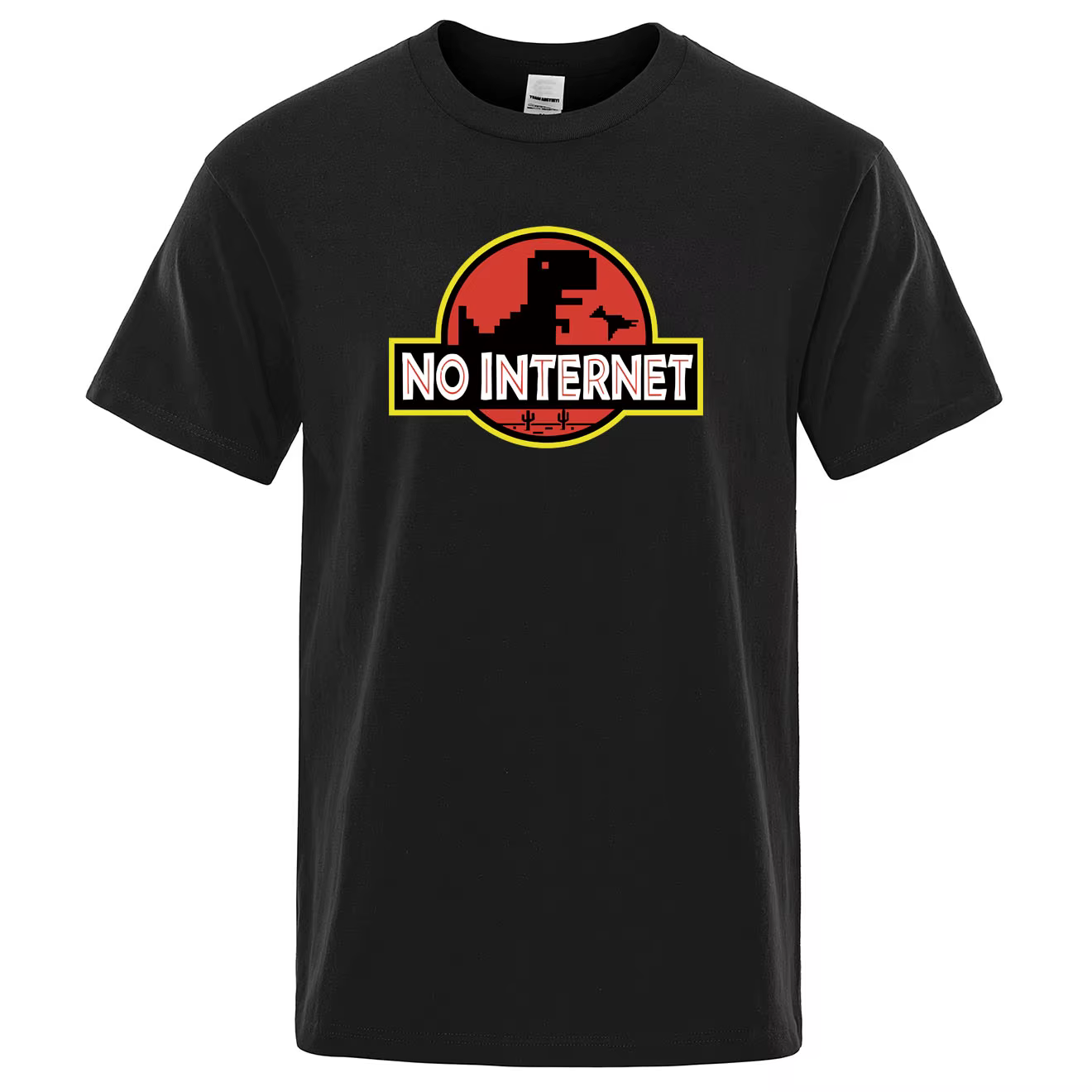 T-shirt imprimé de dinosaure de dessin animé pour homme, haut humoristique Harajuku, Jurassic, parc 