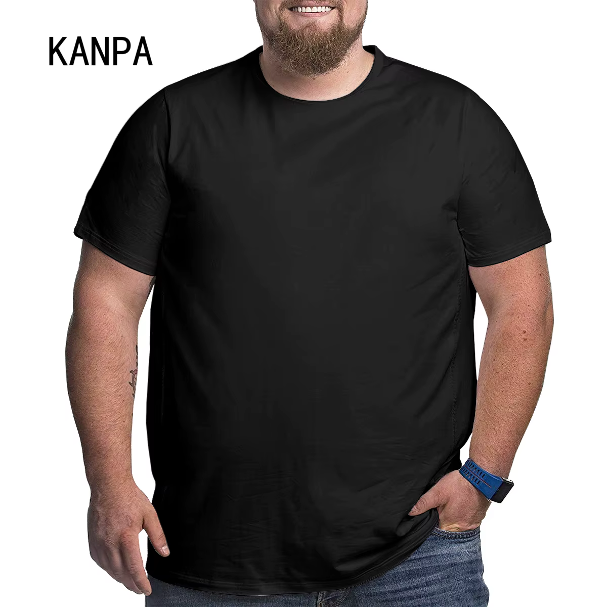 T-shirt manches courtes pour homme, ample et surdimensionné, respirant, grande taille, été