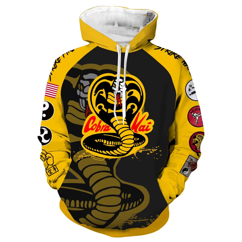 Nouveau film Cobra Kai sweats à capuche Cosplay Costume karaté adulte vestes Cosplay fermeture éclai