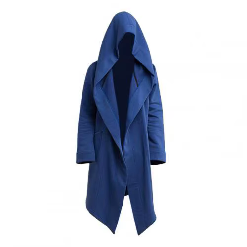 Hommes manteau gothique sweats à capuche robe noire Hip Hop manteau à capuche mode veste ouverte man