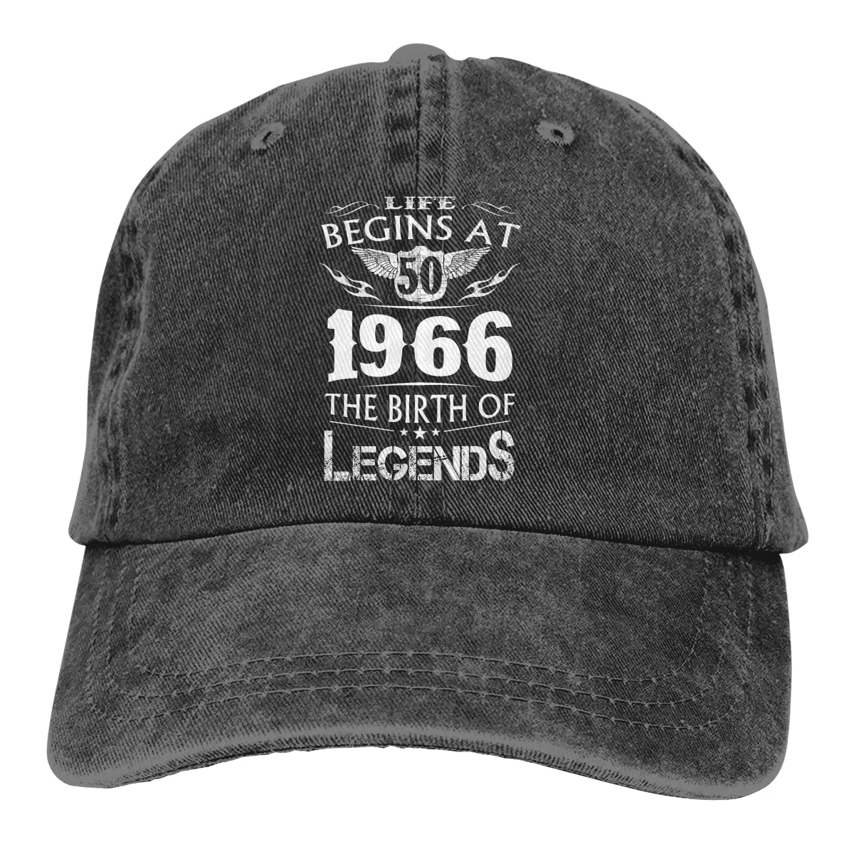 La vie commence à 50 - 1966 La naissance d'ATIONS se termine Casquette de baseball pour hommes 50 an