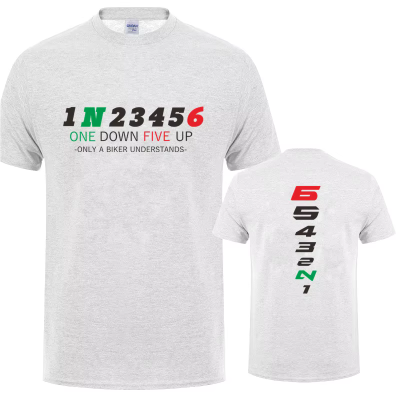 1N23456 moto seulement un motard comprend T-Shirt moto T-Shirt imprimé course T-Shirt JL-153