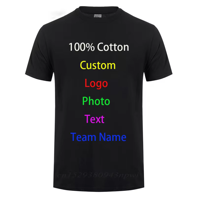 T-shirt avec Texte Personnalisé pour Homme, Logo à Faire Soi-Même, Votre Propre Design, Impression P