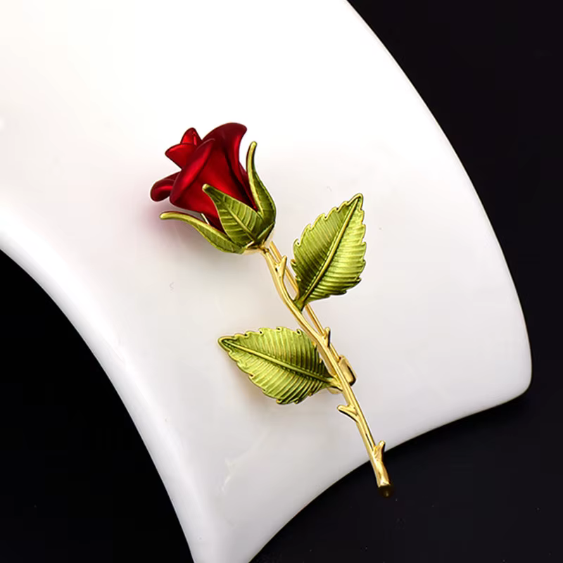 Petite fleur de rose broche vintage femmes vêtements fleur accessoires broches fête vacances cadeau