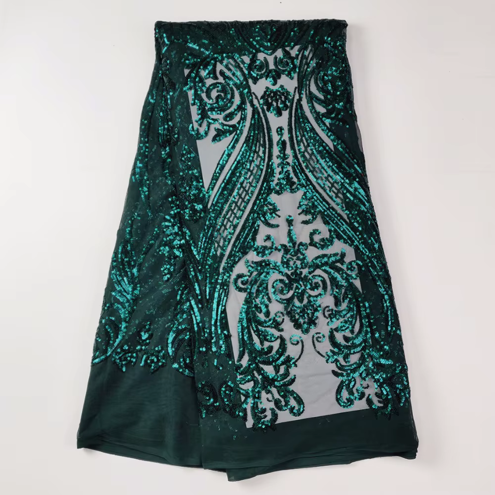 Nouvelle couleur noir or brodé dentelle matériel paillettes robe de soirée Costume vêtements accesso