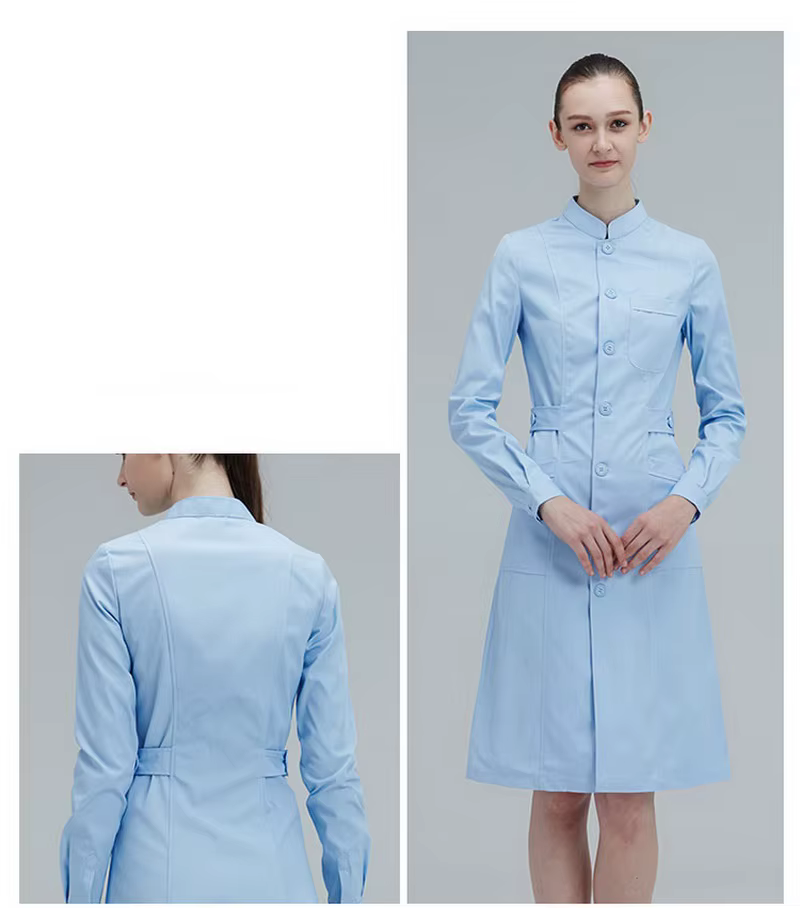 vêtements de laboratoire blouses de laboratoire salon de beautéSlim robe multicolore salopette blous