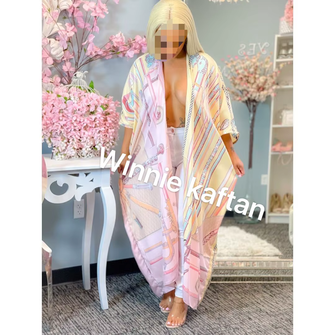 Kimono d'été pour femmes musulmanes, grande taille, Kaftan traditionnel Abaya, vêtements de fête de 