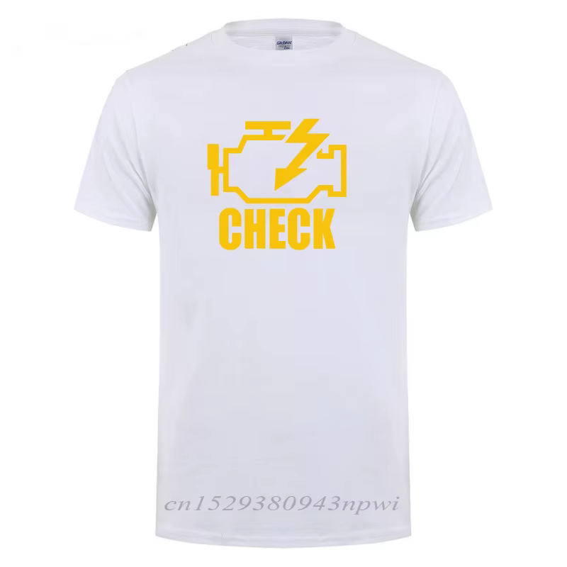 T-shirt à manches courtes en coton pour hommes, mécanicien, réparation automobile, contrôle du moteu