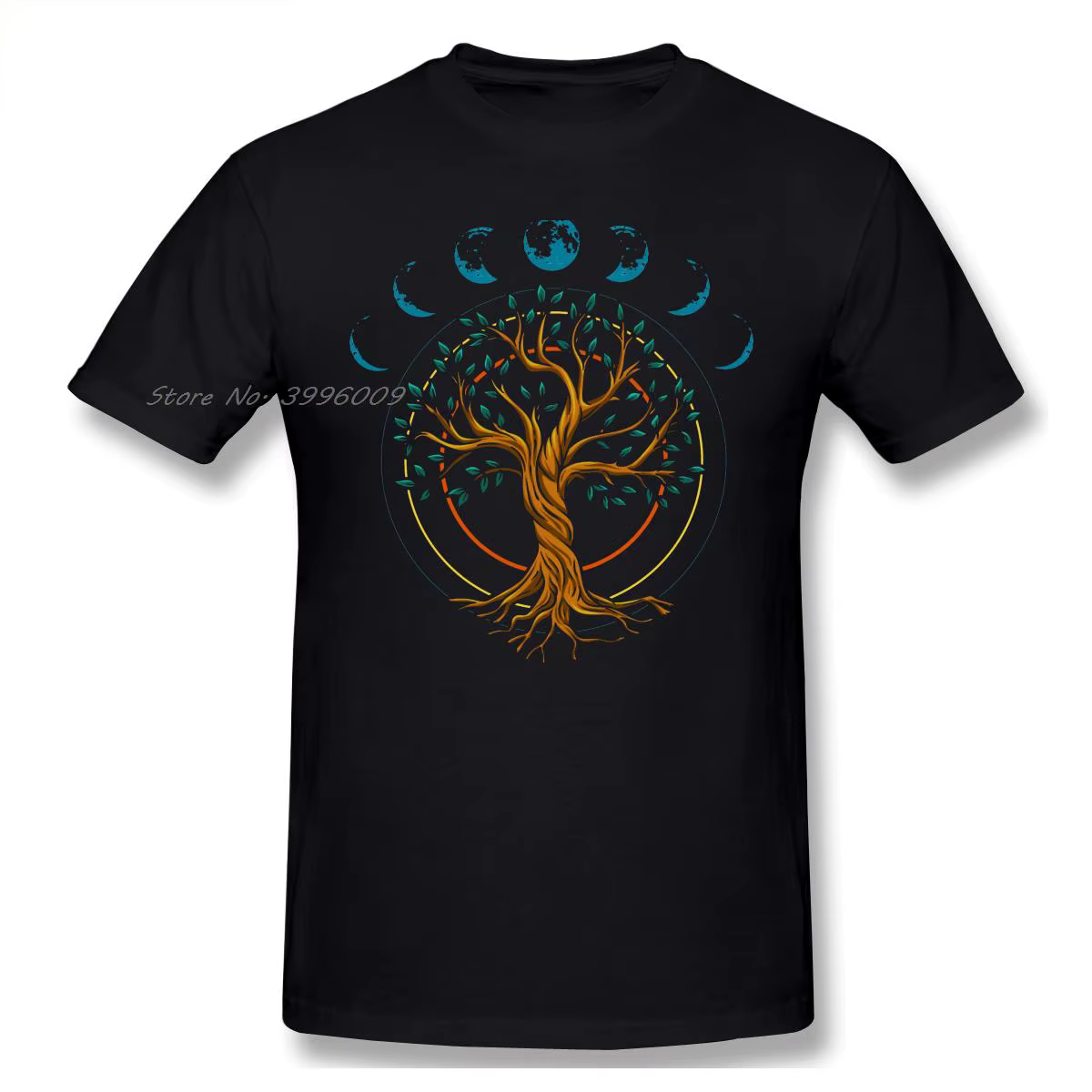 Arbre de vie rétro t-shirts femmes homme T-shirt coton été t-shirts à manches courtes graphiques T-s