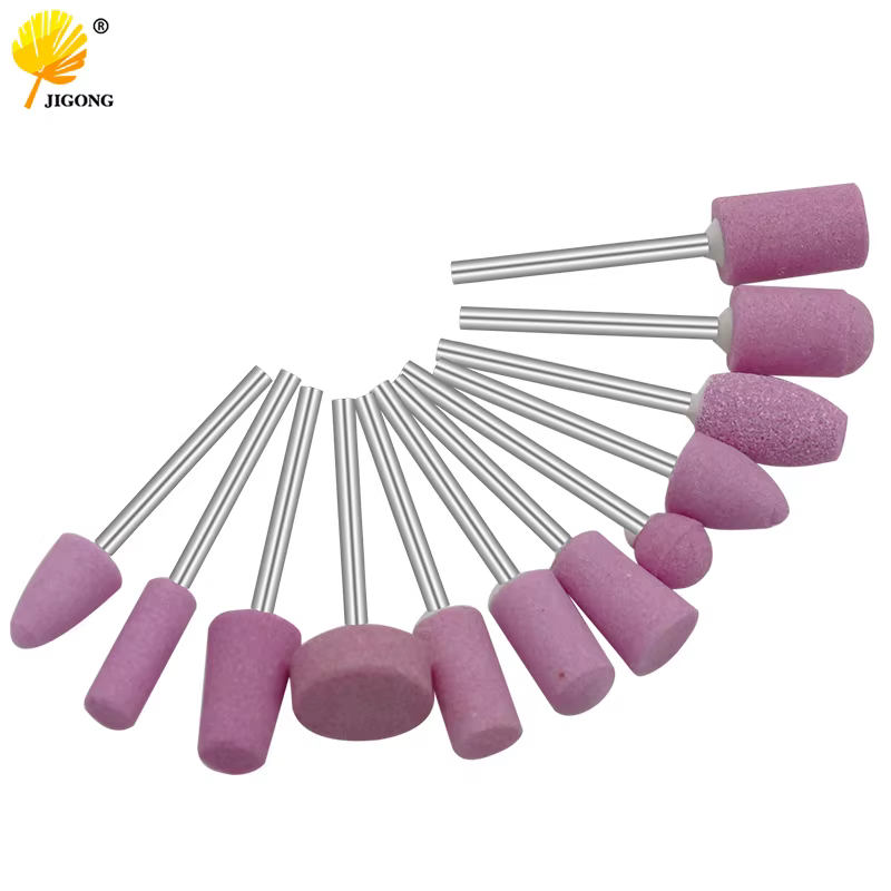 Pierre montée Abrasive pour outils rotatifs, meule, tête, accessoires d'outils, 12 pièces/ensemble