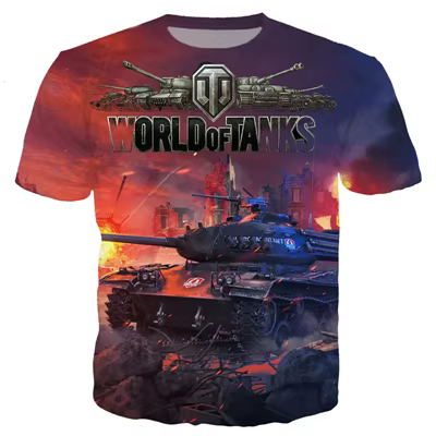 T-shirt pour hommes, mode, jeu populaire, monde des réservoirs, t-shirts imprimés, streetwear d'été,
