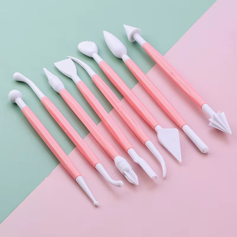 Fais Du 8 pièces Fondant gâteau décoration Graver ensemble ustensiles de cuisson chocolat cuisson sc