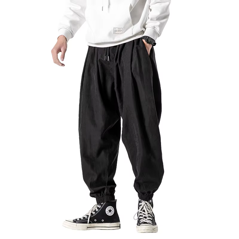 Nouveau automne hommes pantalons noirs Hip Hop Streetwear mode survêtement sarouel homme pantalon de