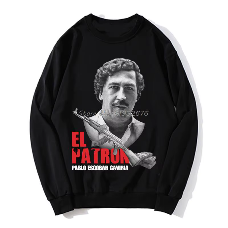 Sweats à capuche à col rond pour hommes, pull Smile, sweat-shirt, équipement El Patron, Kult Crime L