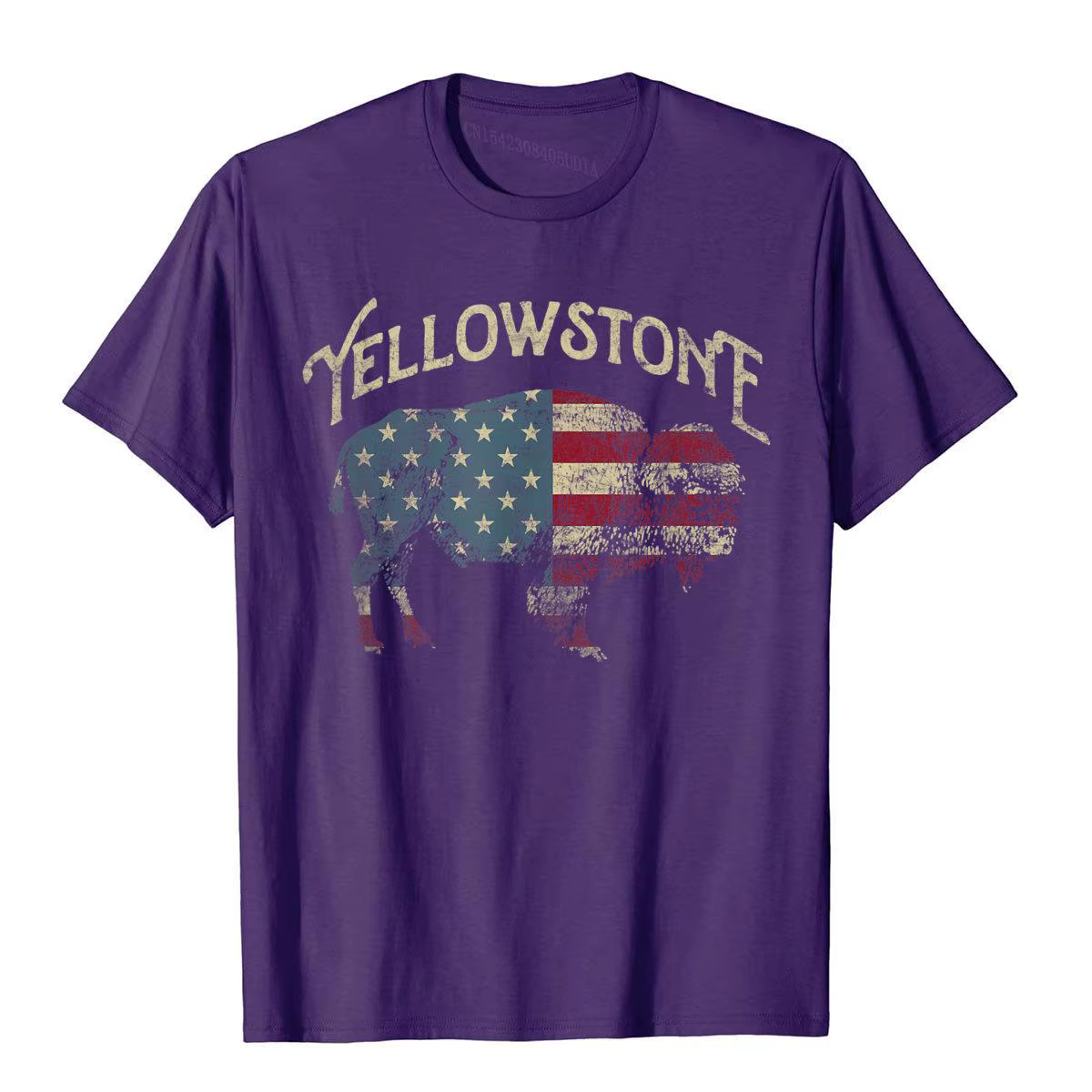 Vintage parc national de Yellowstone rétro T-Shirt Style chinois coton hommes hauts chemise à la mod