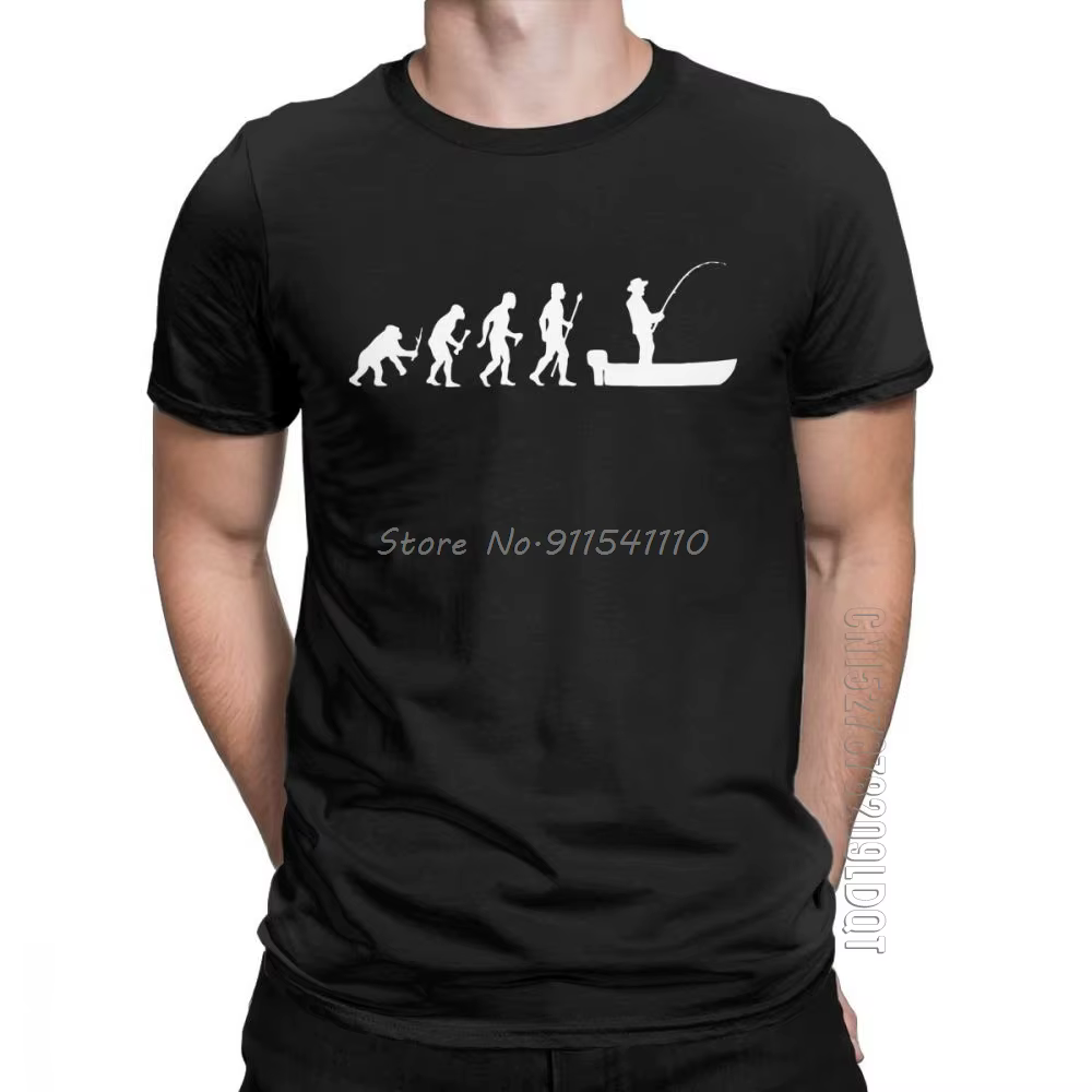 T-shirt en coton surdimensionné pour hommes, évolution drôle de l'homme et des fraises de bateau, t-