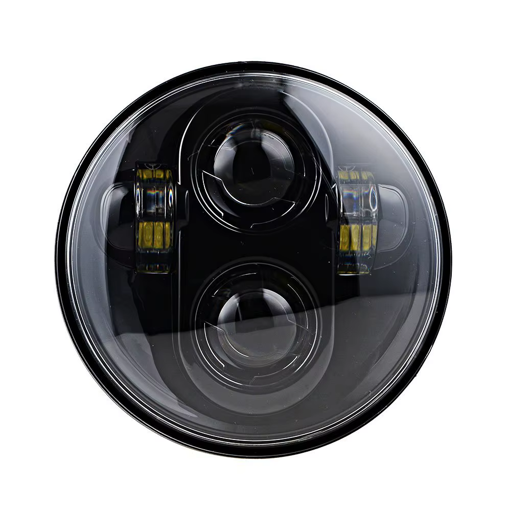 Phare de moto haute puissance 5,75' pour accessoires Harley, phare de moto 5 3/4 avec H/L H4 pour Ha