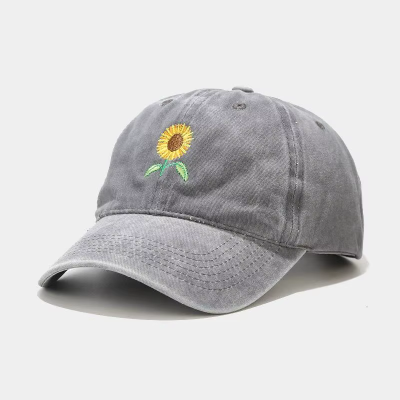 Casquette de Baseball brodée de fleurs en coton 2024, chapeaux réglables à rabat pour hommes et femm