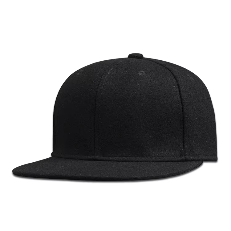 Casquette de Baseball ajustée pour hommes, grande taille, Hip Hop, chapeau en laine, dos fermé, gran