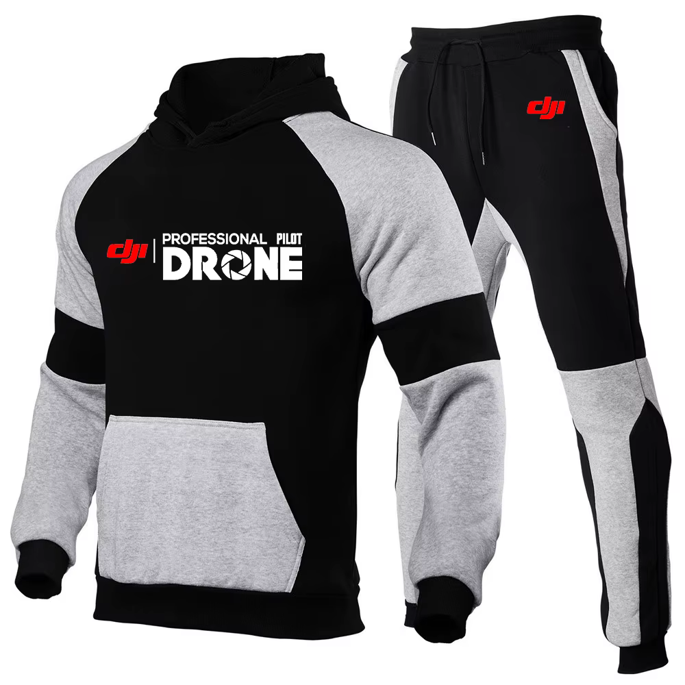 Dji-Sweat à capuche et pantalon pour hommes, survêtement de jogging sportif, olympiques de sport de 