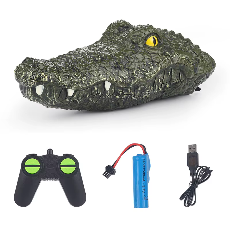 Tête de Crocodile flottante personnalisable avec décorations d'eau réalistes pour piscine d'étang à 