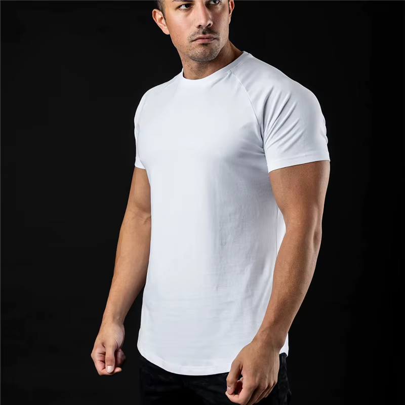 T-shirt manches courtes pour homme, en coton, slim, mode été