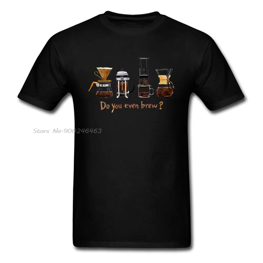 Vous brassez même? T-shirt en coton noir pour hommes, t-shirts drôles d'amant de café en Y, vêtement