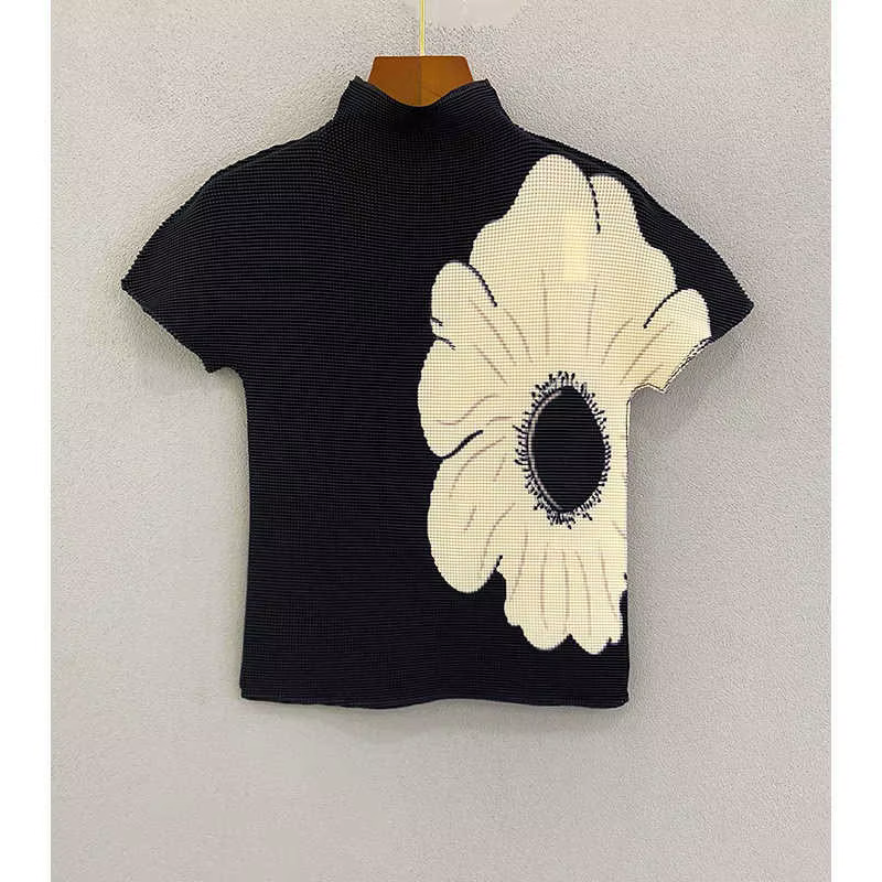 LANMREM-T-shirt manches courtes femme, estival et décontracté, slim, avec imprimé fleuri, nouvel arr