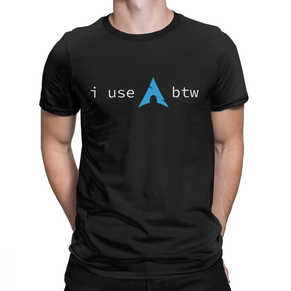 T-shirt en coton imprimé 3D pour homme, sweat-shirt drôle Arch Linux I Use Arch Btw, 2020 zones me
