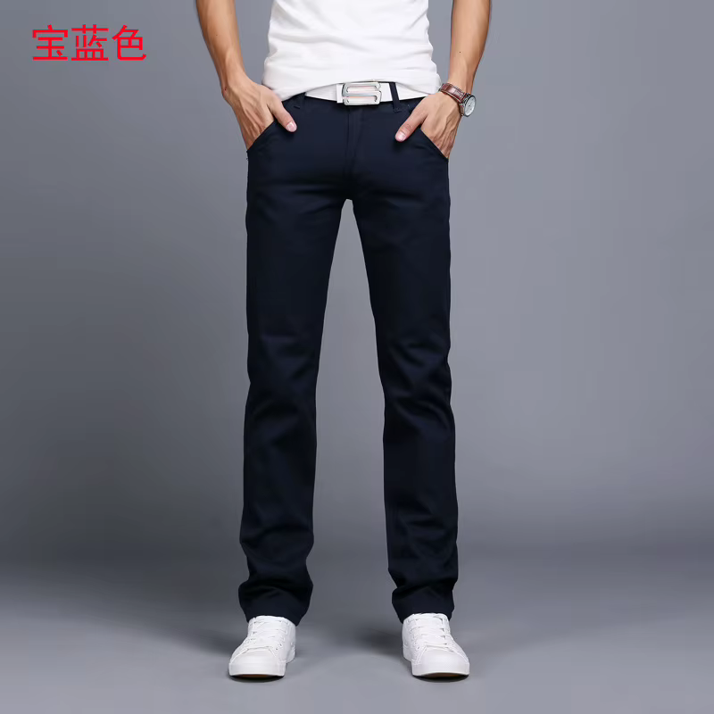 Jeans droits classiques en coton pour hommes, pantalons décontractés, mode d'affaires, confortables,