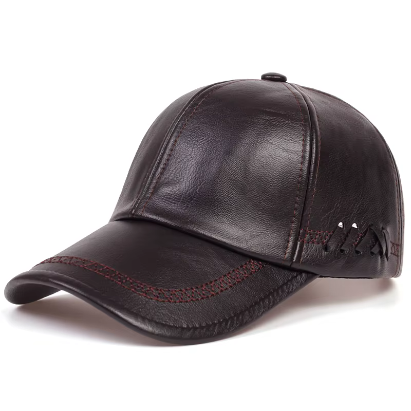 Casquette de Baseball en cuir solide pour homme et femme, chapeaux et chapeaux gorras, à la mode, au