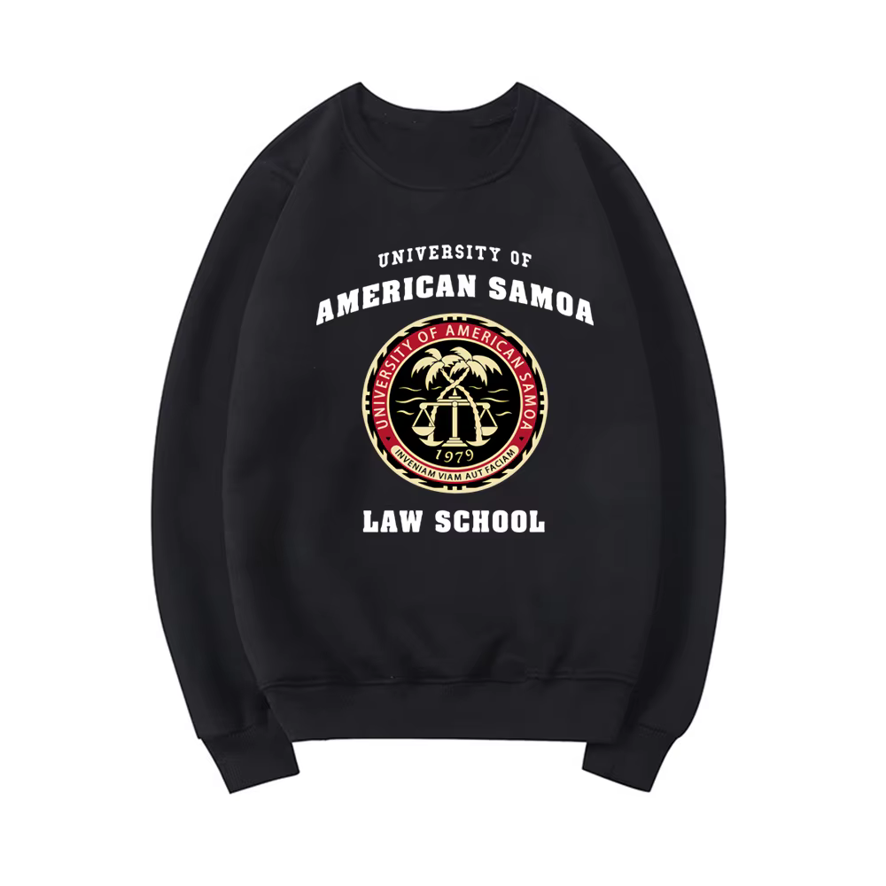 Sweat-shirt à col ras du cou pour femme, vêtement d'université des Samoa américaines, école de droit