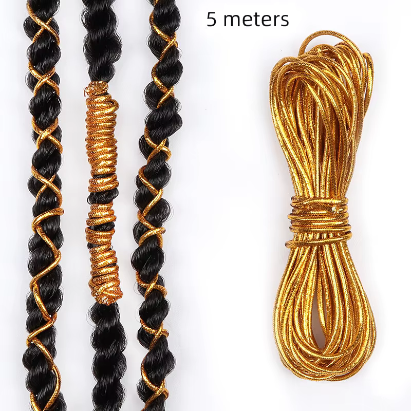 Tresses de cheveux tressées africaines, accessoires pour dreadlock, argent, or, décoration, style mi