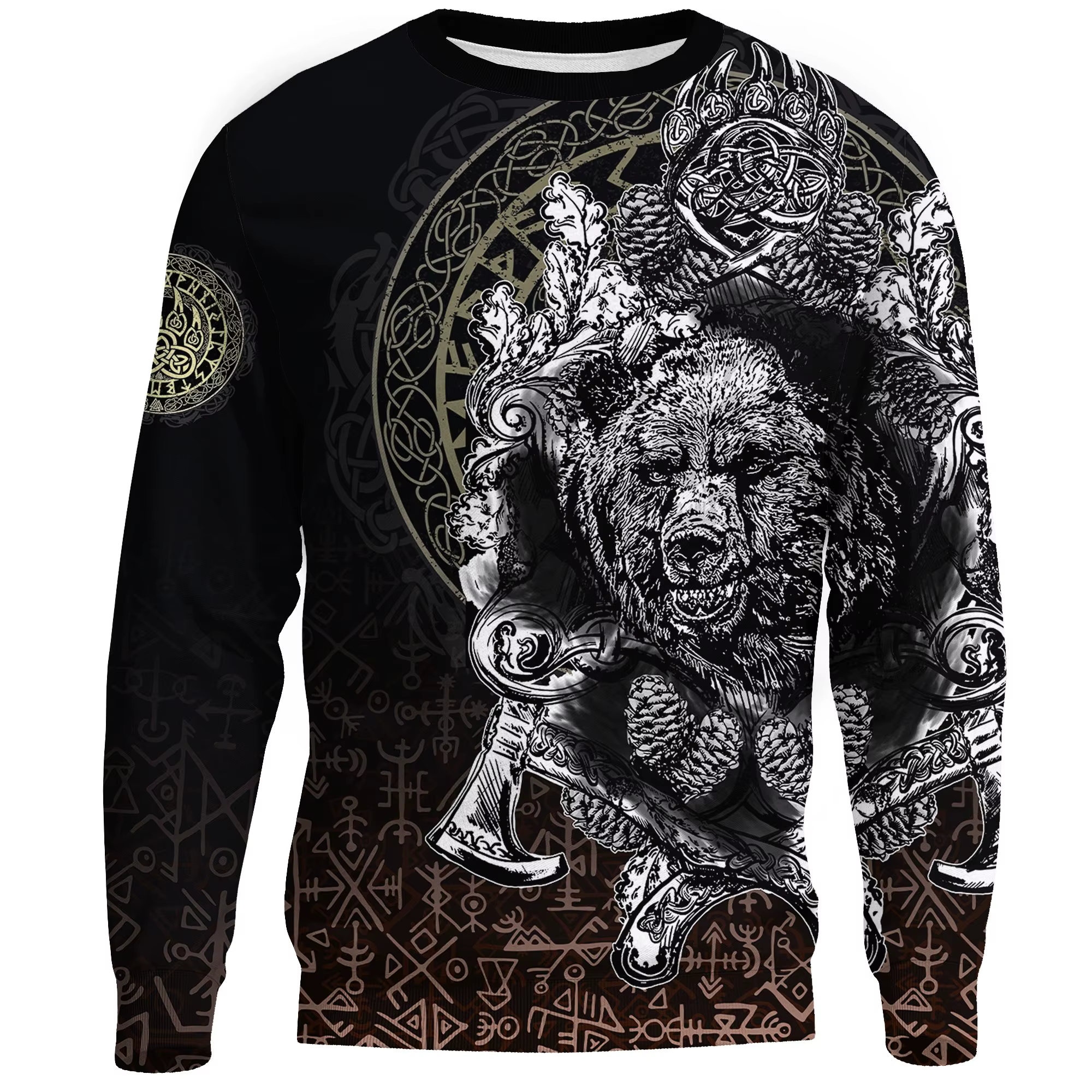 Sweat à capuche Style tatouage, griffes d'ours et marteau, imprimé en 3D, unisexe, automne, décontra
