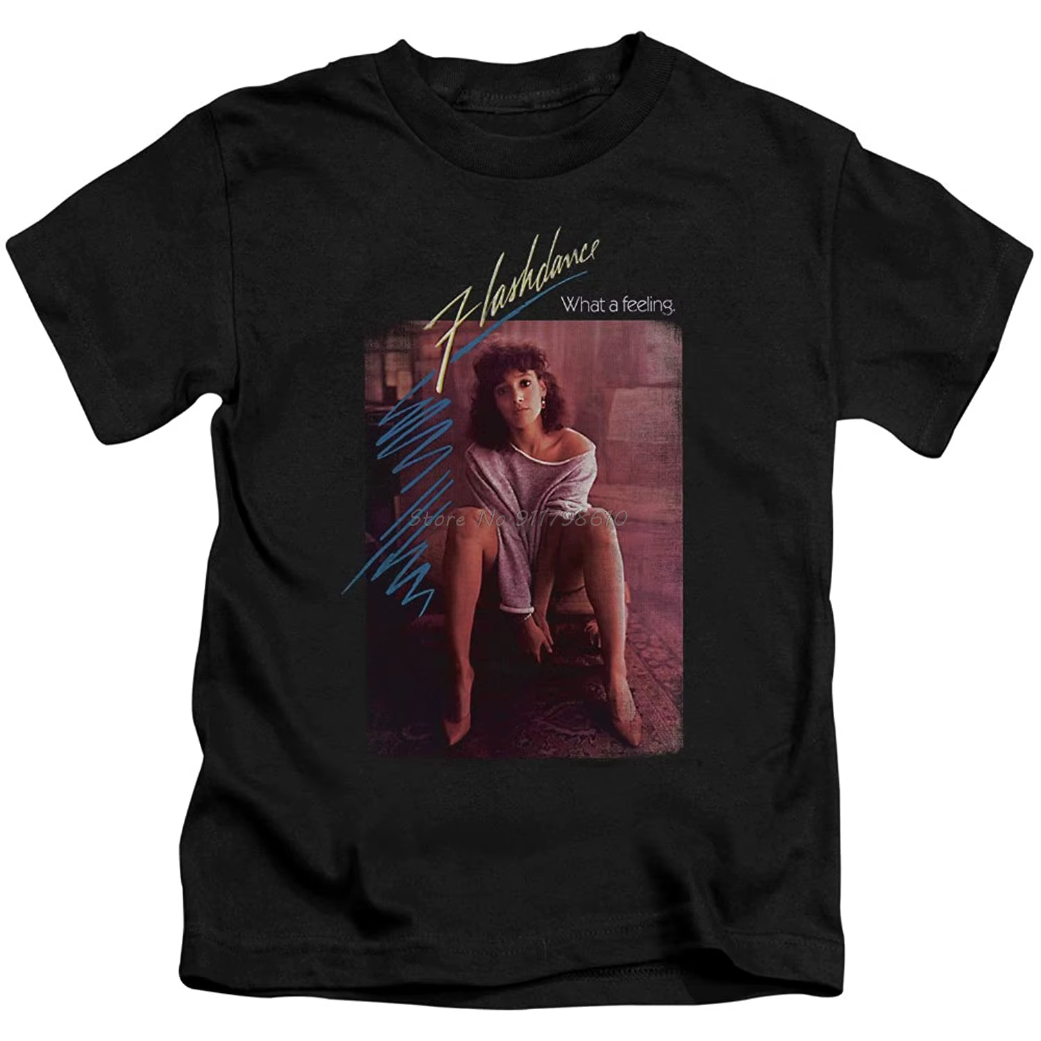 Flashdance – T-Shirt unisexe pour jeunes garçons et filles, en coton, Streetwear Harajuku