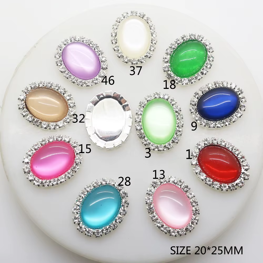 YWXINXI – accessoires de bijouterie, 10 pièces/lot, broches à dos plat de 20x25mm, décoration à fair
