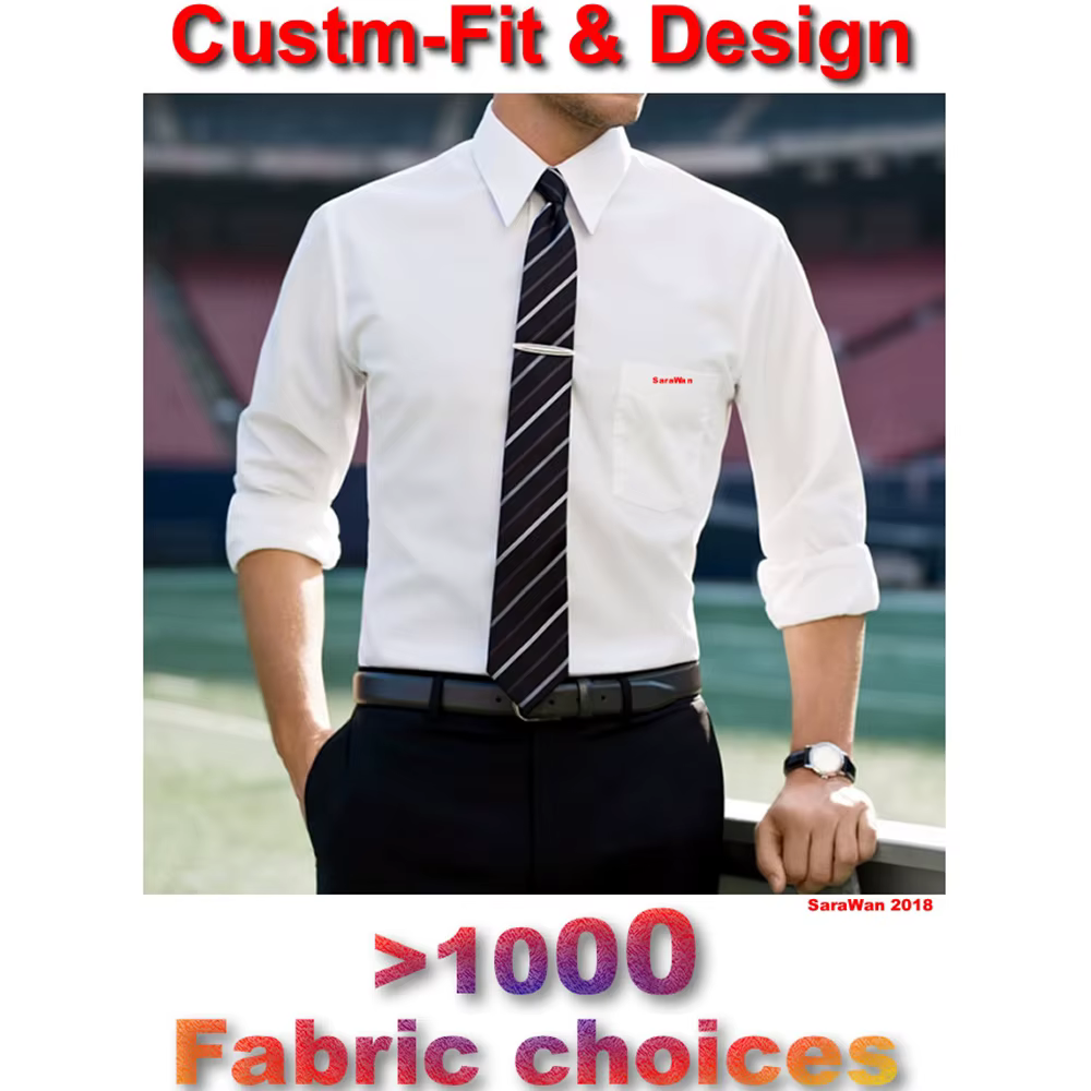 Chemise habillée blanche sur mesure pour hommes, manches longues, sur mesure, mariage masculin, qual