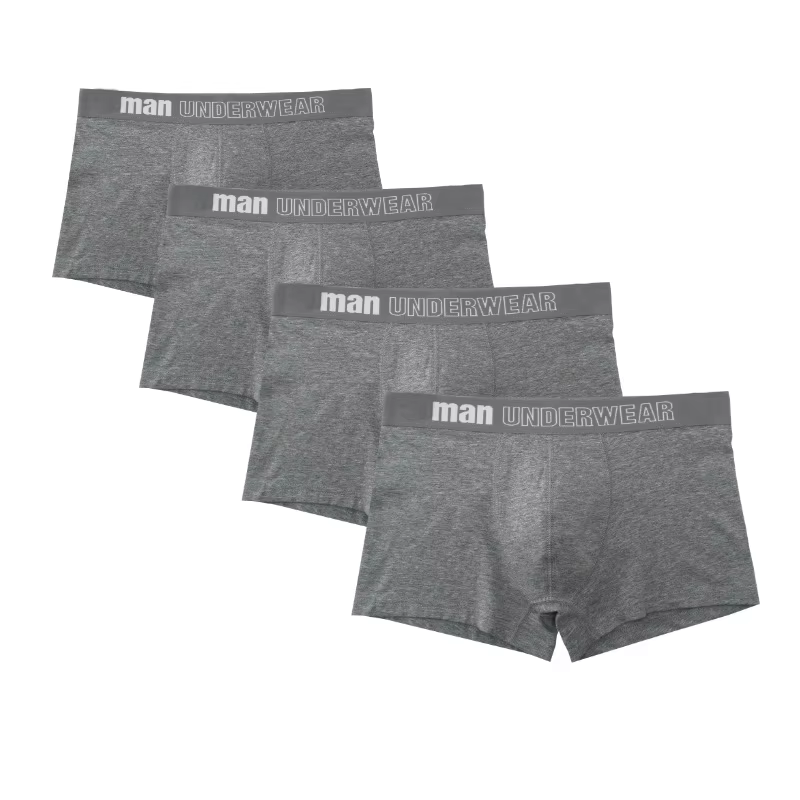 Boxers en coton pour hommes, sous-vêtements masculins, caleçons, caleçons, bien-être, zones bre, cul