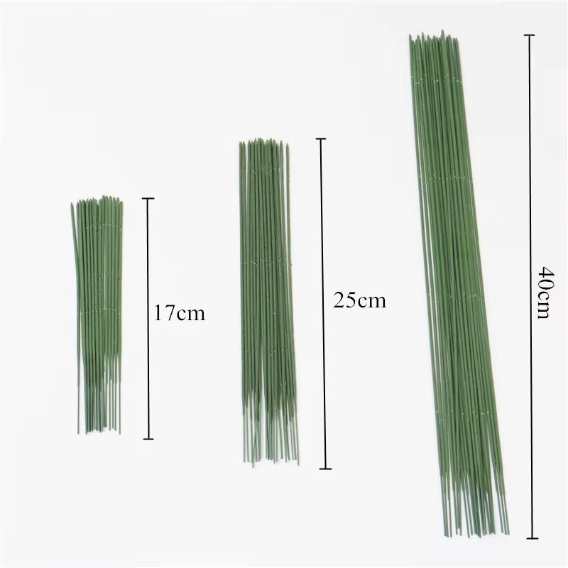 Arrangement de tige de fleur en plastique 17/25/40cm, 50 pièces/lot, accessoire de tête florale arti