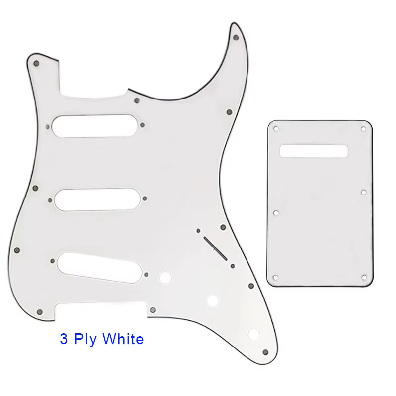Pleroo personnalisé 11 trous de vis Pickguard de guitare avec plaque arrière costume pour USA/Mexico