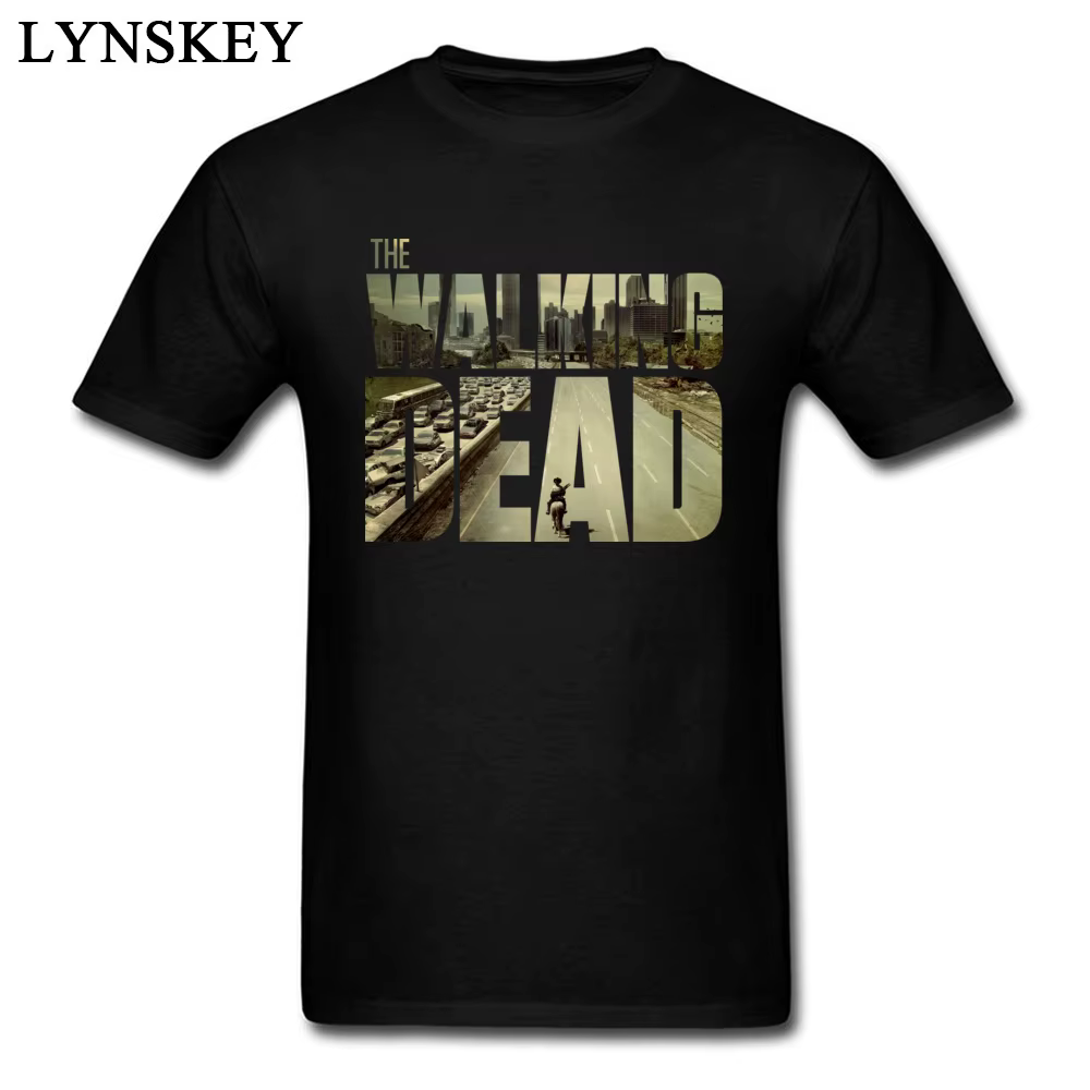The Walking Frequency-T-Shirt à Manches Courtes pour Homme, en Coton, Noir, Cool, Personnalisé, pour