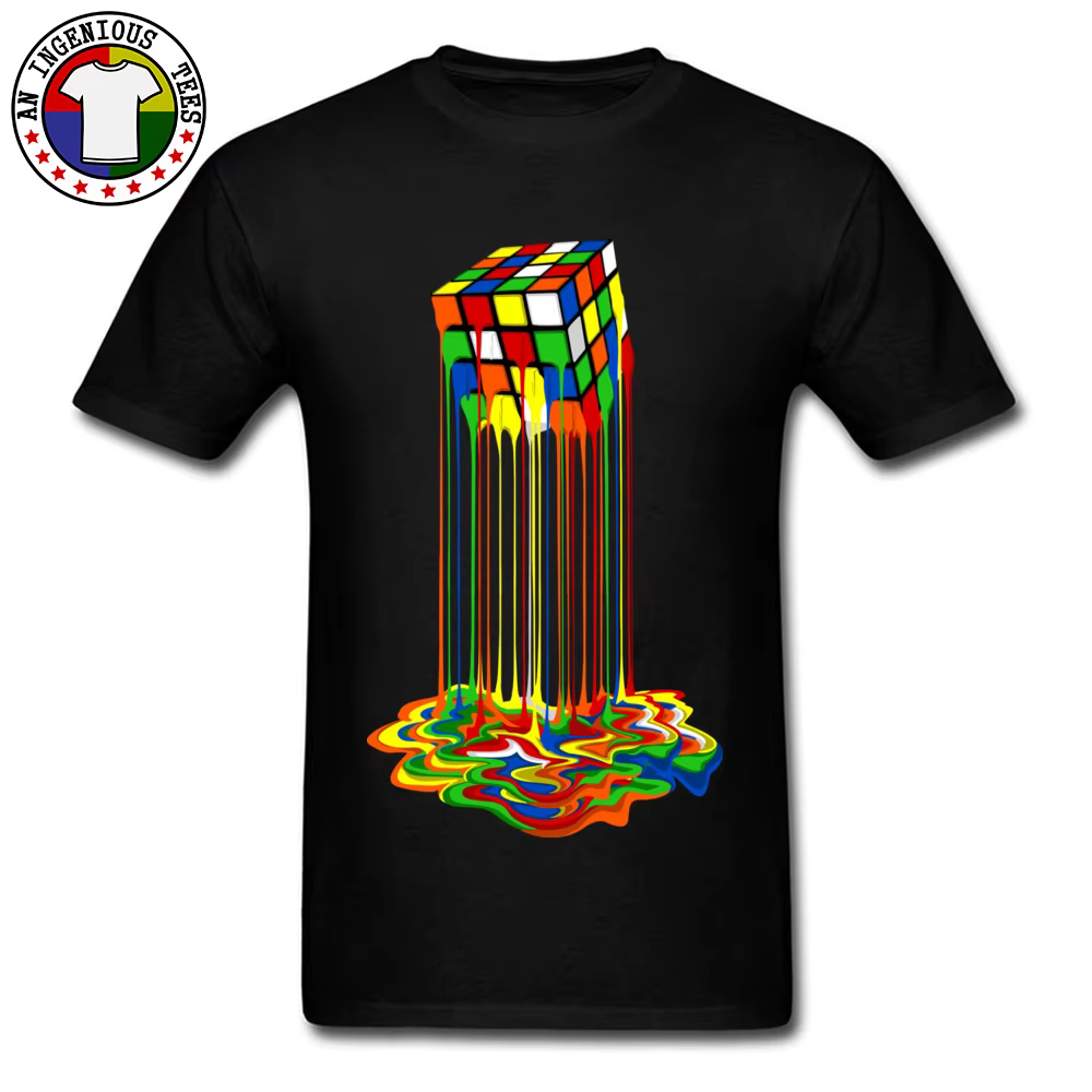Nouveau T-Shirt Abstraction arc-en-ciel Image fondue pur coton jeune T-Shirt meilleur cadeau hommes 