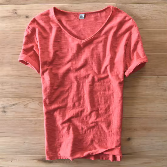 T-Shirt manches courtes col en v pour homme, vêtement de marque, décontracté, en coton, à la mode, S