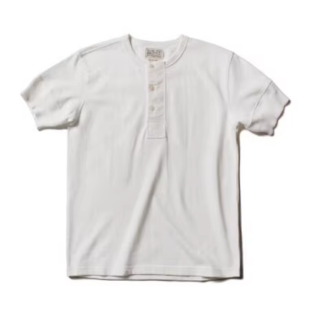 BlearSON Henley-T-Shirt à Manches Courtes pour Homme, en Coton, Slim Fit, Vintage, Décontracté, Docu