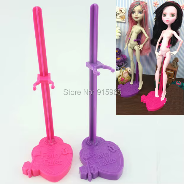 Support pour poupées Monster High, présentoir pour accessoires de poupée Ever After High, rose, viol