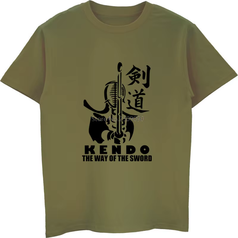 Kendo – T-shirt à manches courtes pour homme, Streetwear, estival et à la mode, en coton, style Hip-
