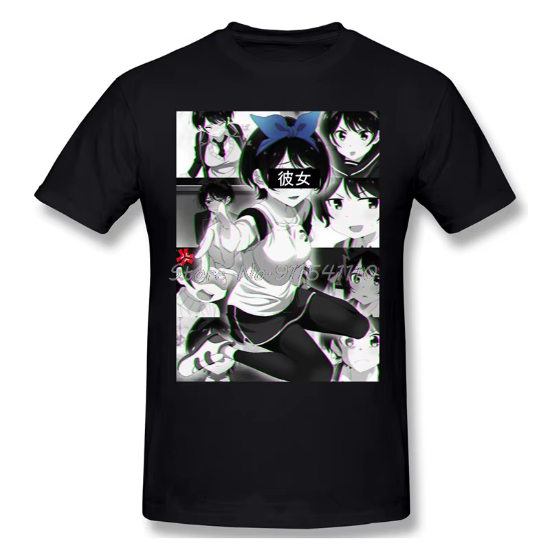 Haute qualité hommes vêtements col rond 100 coton Ruka Sarashina graphique T-shirt louer une petite 