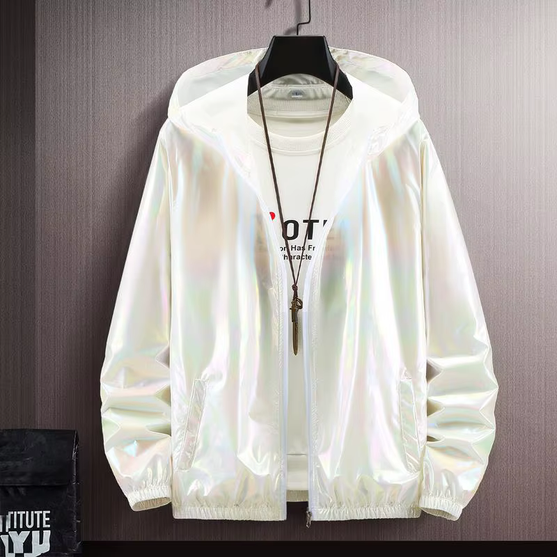 Vêtements de protection solaire brillants colorés pour hommes et femmes, vêtements d'été pour couple