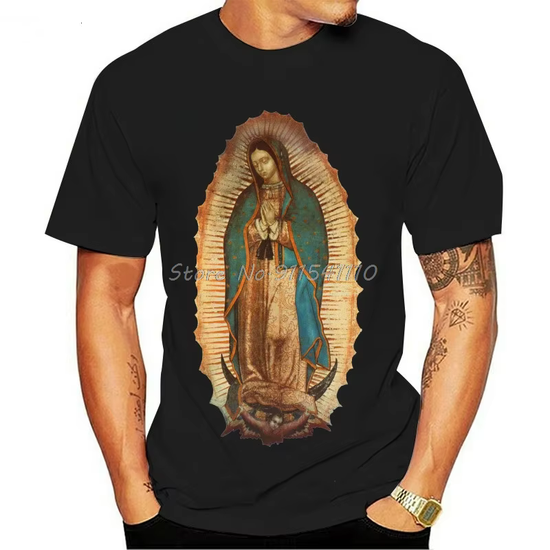 Notre-Dame de Guadalupe Vierge Marie. Le T-shirt graphique religieux Madonna. T-shirt unisexe à manc