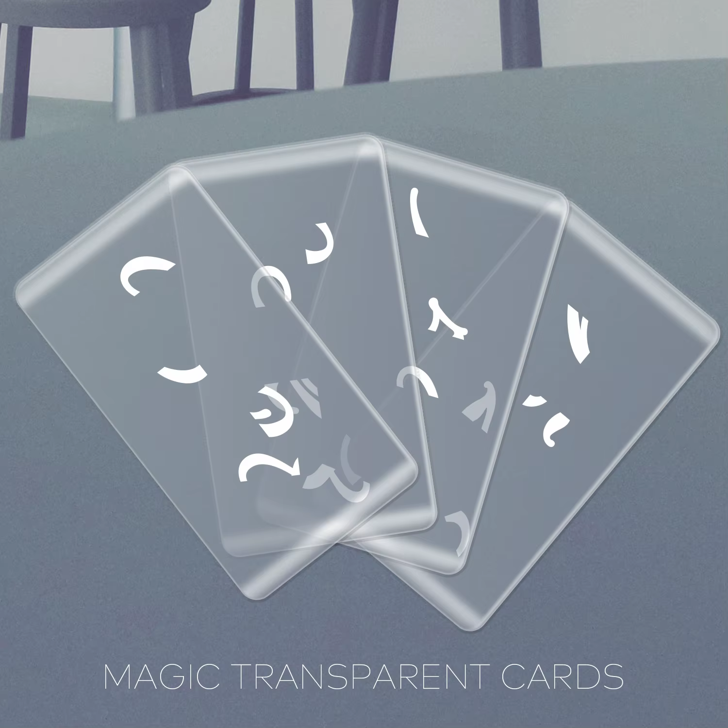 Accessoires de Escape Room : Cartes Magiques Transparentes en Acrylique pour Jeu de Puzzle Réel, Aff